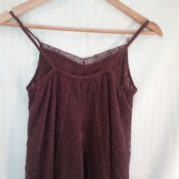 🌞 New American Eagle Camisole Burgundy Lace  XS - Picture 11 of 14
